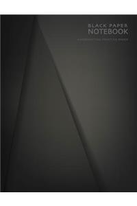 Black Paper Notebook Handwriting Practice Paper