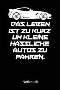 DAS LEBEN IST ZU KURZ UM KLEINE HÄSSLICHE AUTOS ZU FAHREN Notizbuch