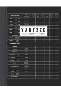 Yahtzee Score Sheet