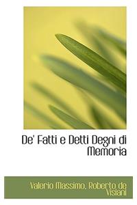 de' Fatti E Detti Degni Di Memoria