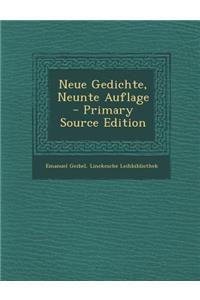 Neue Gedichte, Neunte Auflage