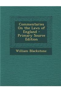 Commentaries on the Laws of England