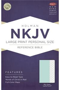 NKJV Large Print Personal Size Reference Bible, Mint Green