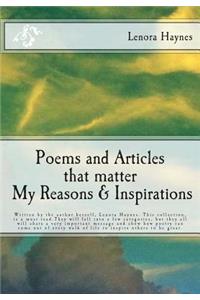 Poems and Articles that matter My Reasons & Inspirations