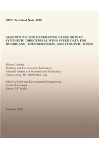 Algorithms for Generating Large Sets of Synthetic Directional Wind Speed Data for Hurricane, Thunderstorm, and Synoptic Winds