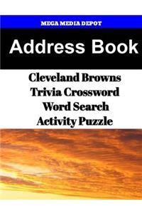 Address Book Cleveland Browns Trivia Crossword & WordSearch Activity Puzzle