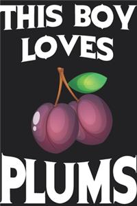 This Boy Loves Plums Notebook