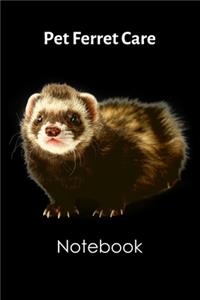 Pet Ferret Care Notebook