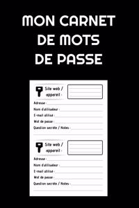 Mon carnet de mots de passe