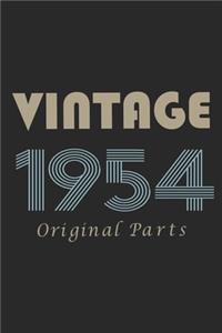 Retro Birthday - Vintage 1954 Notebook Original Parts Gift