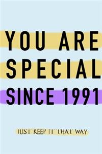NOTEBOOK YOU ARE SPECIAL SINCE 1991 MATT FINISH *HIGH QUALITY* 6x9 inches 120 pages