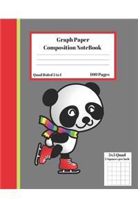 Graph Composition Notebook 5 Squares per inch 5x5 Quad Ruled 5 to 1 100 Pages