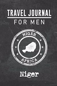 Travel Journal for Men Niger: 6x9 Travel Notebook or Diary with prompts, Checklists and Bucketlists perfect gift for your Trip to Niger for every your Man, Husband or Boyfriend