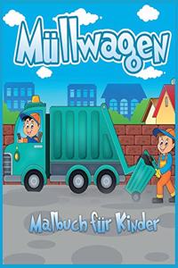 Müllwagen Malbuch für Kinder