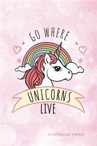 Go Where Unicorns Live Storybook Paper