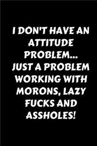 I Don't Have An Attitude Problem... Just A Problem Working With Morons, Lazy Fucks And Assholes!