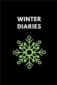 Winter Diaries: Dot Grid Journal Notebook, Cool Winter Gift Friends Family