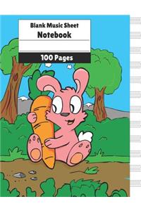 Blank Music Sheet Notebook