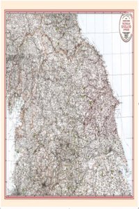 Lancashire and Yorkshire - Coloured Victorian Map 1897 (Victorian Maps, England and Wales 1897)