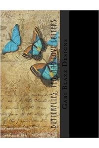 Butterflies, Tea, and Love Letters: Unruled, Blank Journal Composition Notebook 7.44 x 9.69