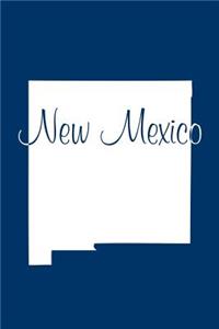 New Mexico - Navy Blue Lined Notebook with Margins