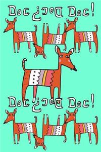 Journal Notebook For Dog Lovers, Red Dogs in a Row 4