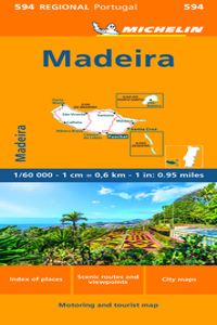 Michelin Portugal, Madeira Road and Tourist Map 594