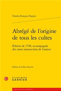 Abrege de l'Origine de Tous Les Cultes