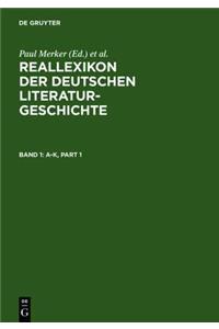 Reallexikon Der Deutschen Literaturgeschichte