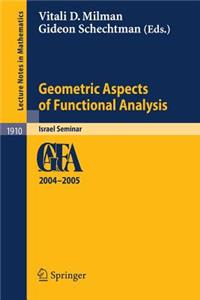 Geometric Aspects of Functional Analysis
