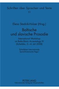 Baltische Und Slavische Prosodie