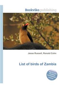 List of Birds of Zambia