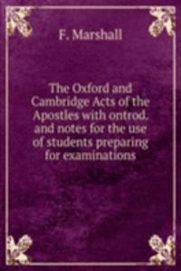 Oxford and Cambridge Acts of the Apostles