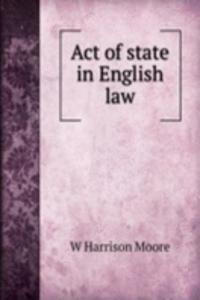 Act of state in English law