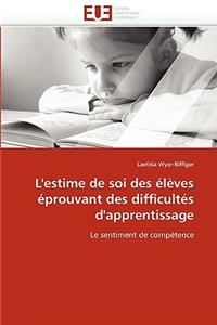L''estime de Soi Des Élèves Éprouvant Des Difficultés d''apprentissage