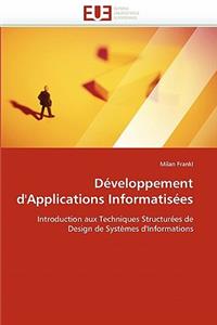 Développement d''applications Informatisées