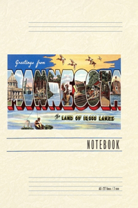 Vintage Lined Notebook Greetings from Minnesota