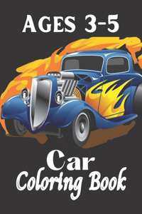 Ages 3-5 Car Coloring Book