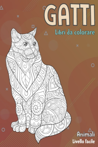 Libri da colorare - Livello facile - Animali - Gatti