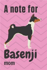 A note for Basenji mom