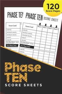 Phase 10 Score Sheets