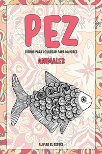 Libros para colorear para mujeres - Aliviar el estrés - Animales - Pez