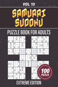 Samurai Sudoku Puzzle Book For Adults