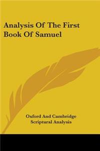Analysis Of The First Book Of Samuel