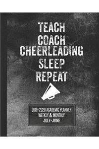 Teach Coach Cheerleading Sleep Repeat