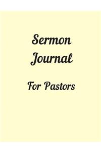 Sermon Journal for Pastors