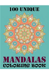 100 Unique Mandalas Coloring Book