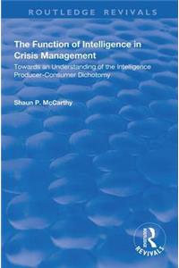 Function of Intelligence in Crisis Management