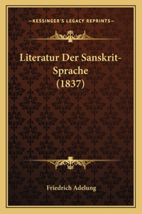 Literatur Der Sanskrit-Sprache (1837)