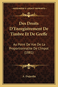 Des Droits D'Enregistrement De Timbre Et De Greffe